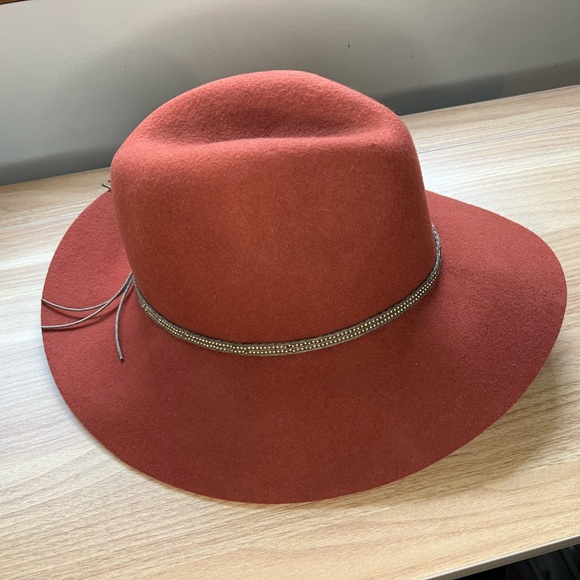 Lucky Brand Accessories - Lucky Brand Wool Felt Wide-Brim Hat - Rust Color